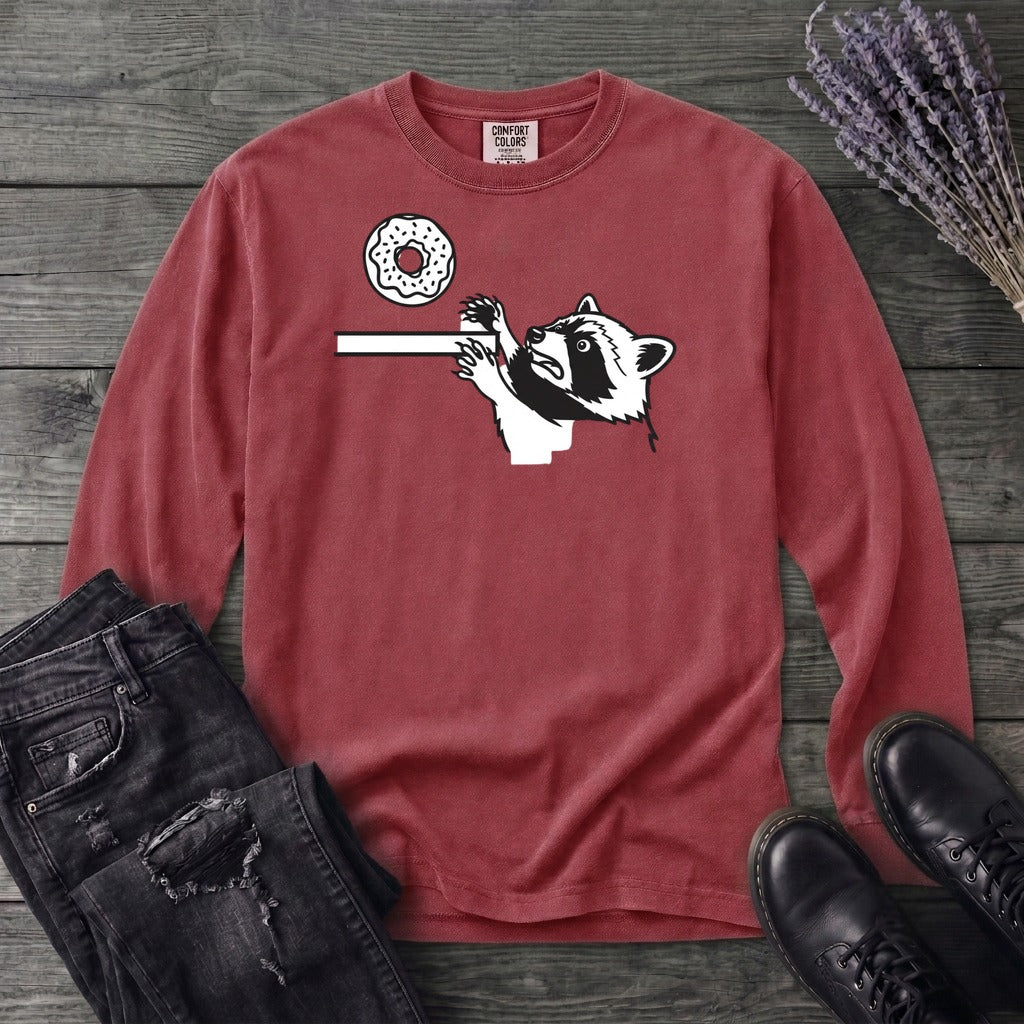 Raccoon Donut Long Sleeve T-Shirt