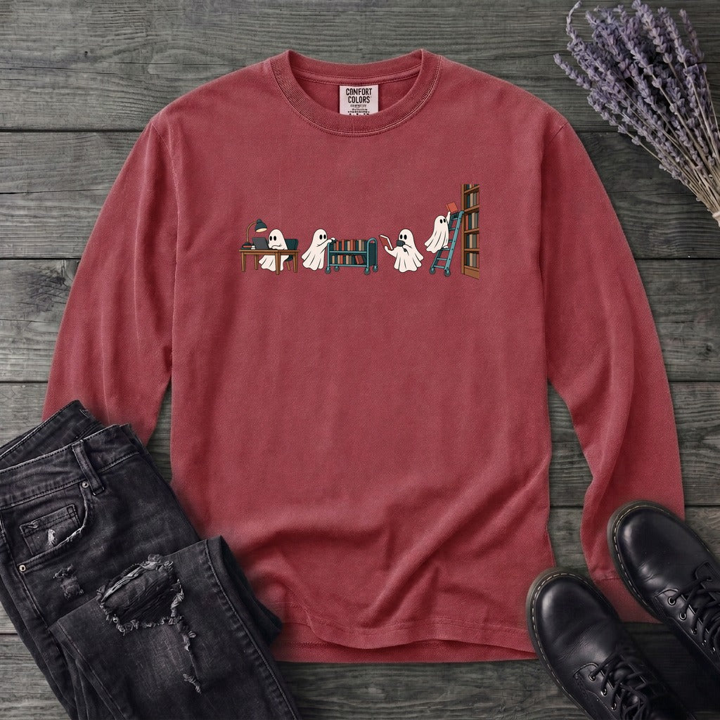 Library Ghosts Long Sleeve T-Shirt