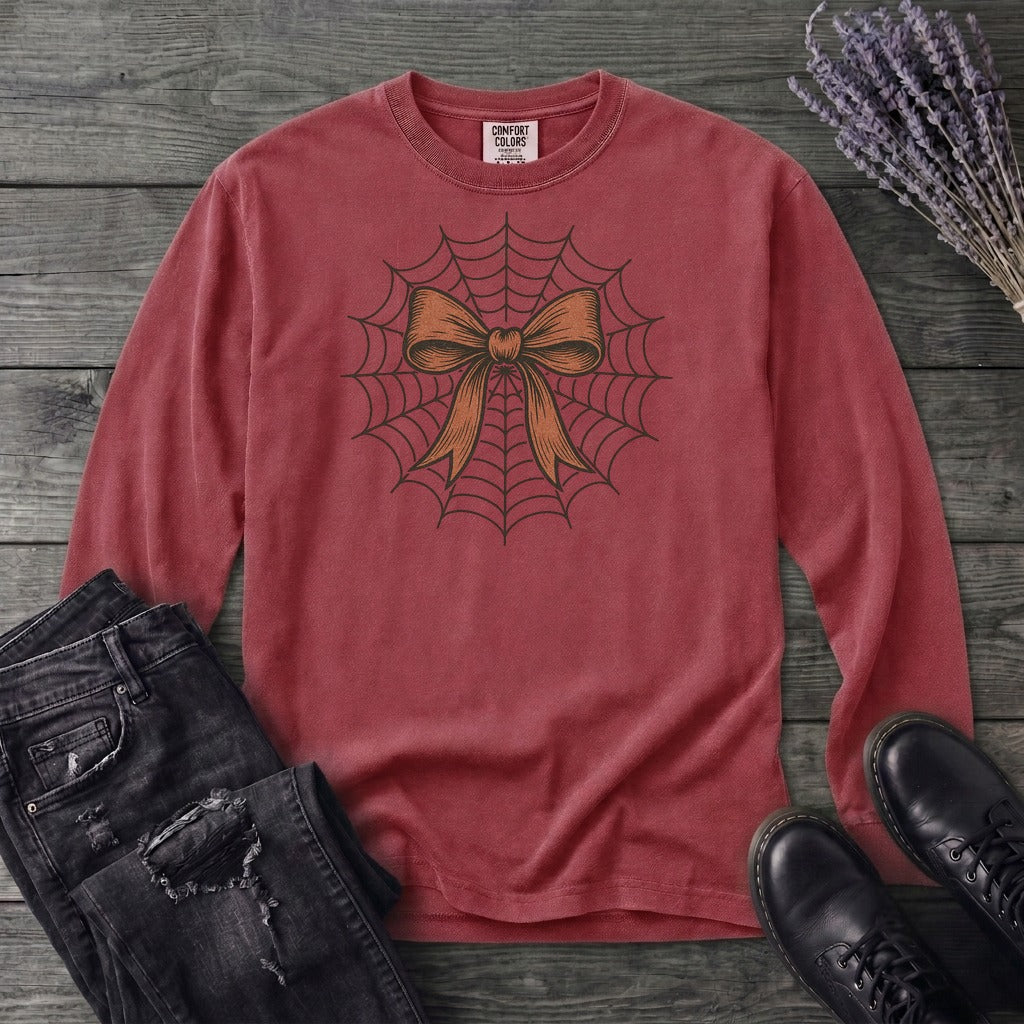Spiderweb Bow Long Sleeve T-Shirt