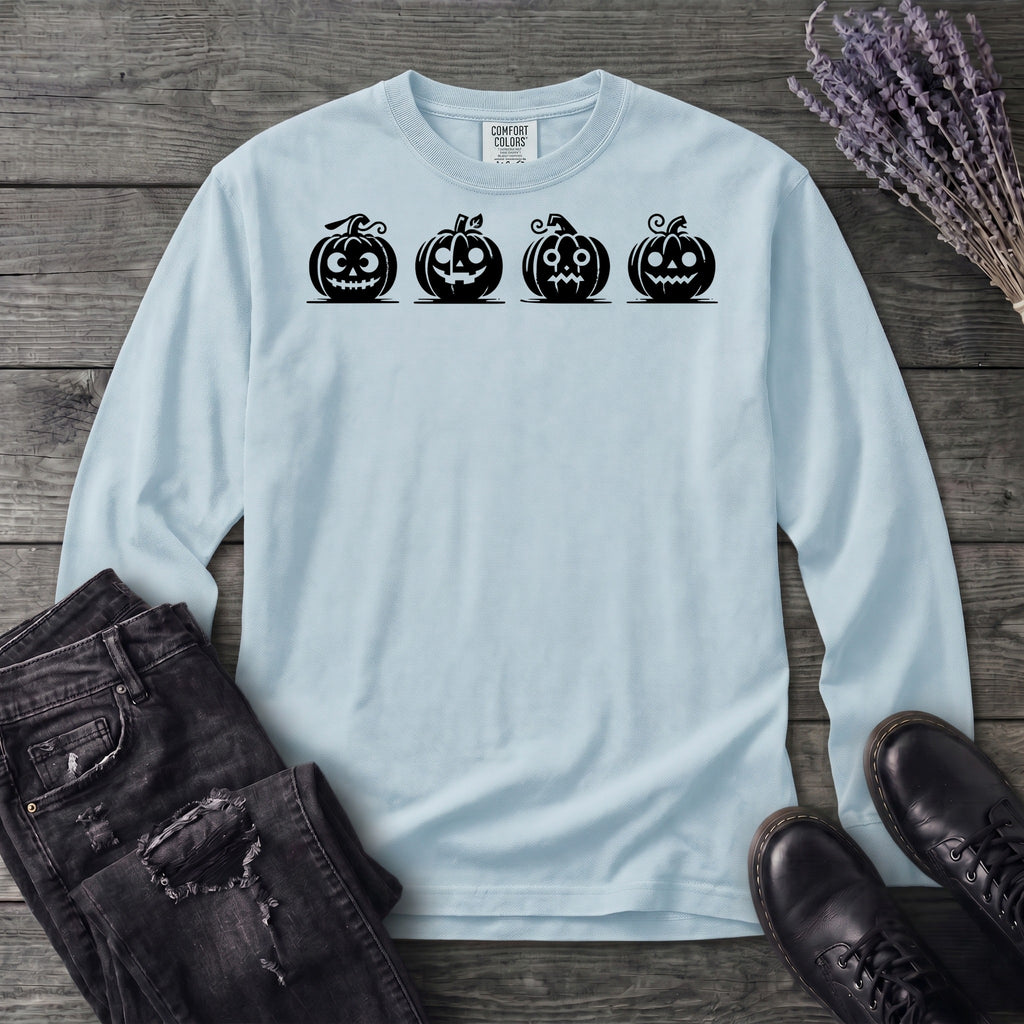 Four Jack-O-Lanterns Long Sleeve T-Shirt