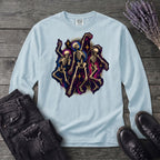 Textured Dancing Skeletons Long Sleeve T-Shirt
