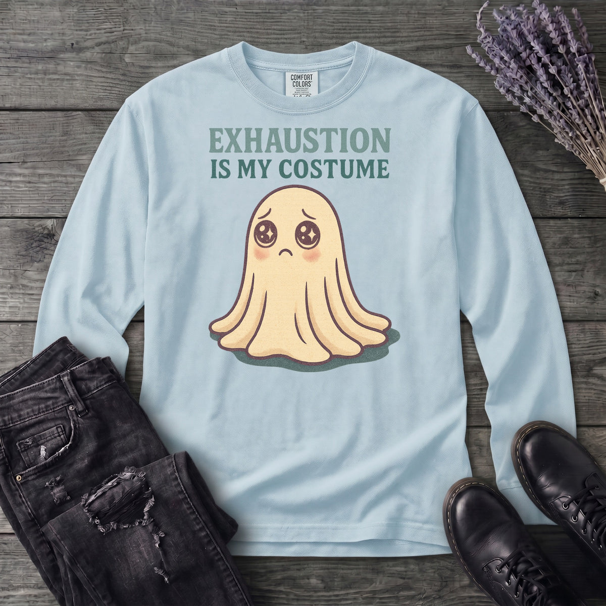 Exhaustion Is My Costume Long Sleeve T-Shirt