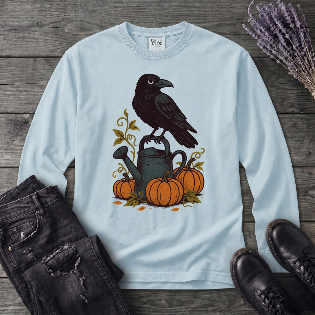 Raven Pumpkin Patch Long Sleeve T-Shirt