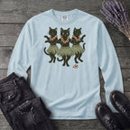 Hula Black Cat Trio Long Sleeve T-Shirt