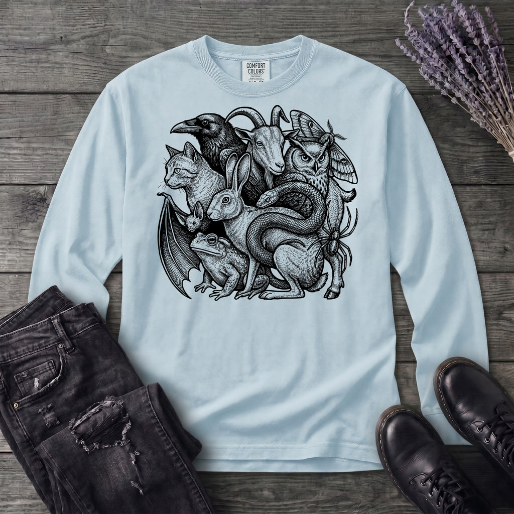 familiar collage stack Long Sleeve T-Shirt