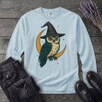 crescent moon witch owl Long Sleeve T-Shirt