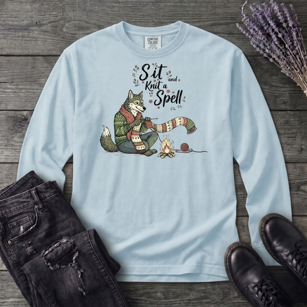 Sit And Knit A Spell Long Sleeve T-Shirt