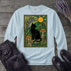stained glass garden cat Long Sleeve T-Shirt