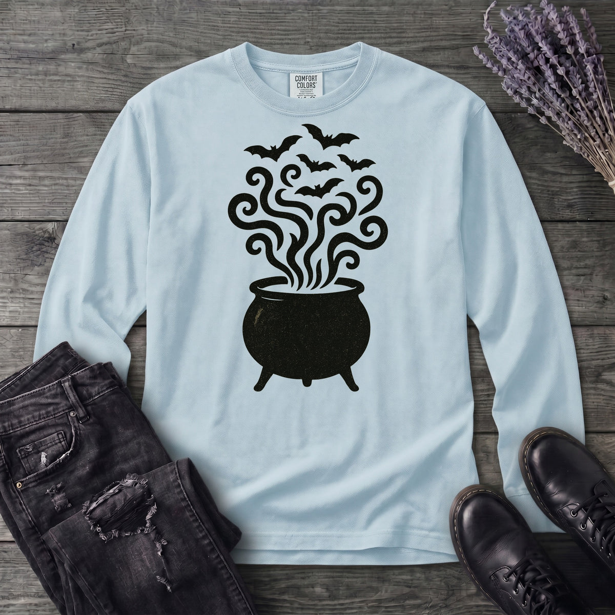 Bat Cauldron Long Sleeve T-Shirt