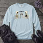 Thankful Toasting Skeletons Long Sleeve T-Shirt