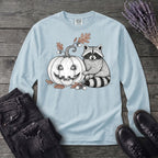 Raccoon And Pumpkin Long Sleeve T-Shirt