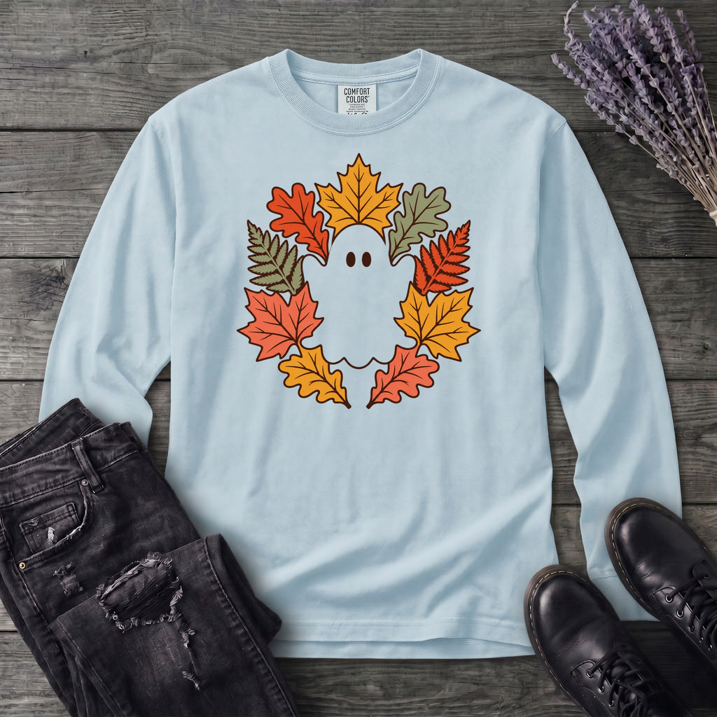 Ghost In The Leaves Long Sleeve T-Shirt