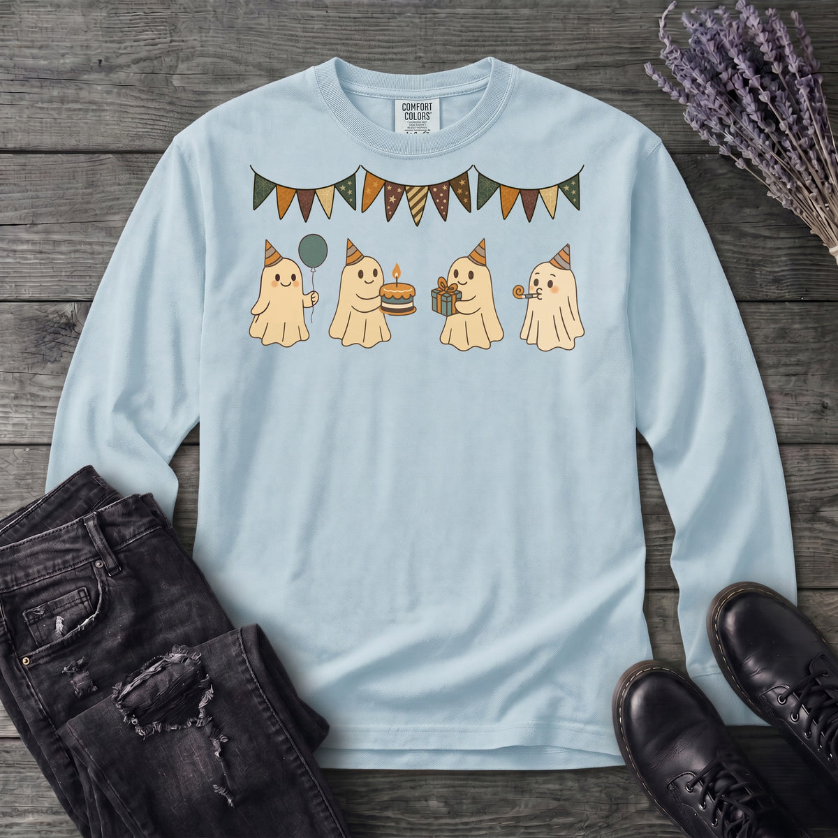 ghost birthday party Long Sleeve T-Shirt