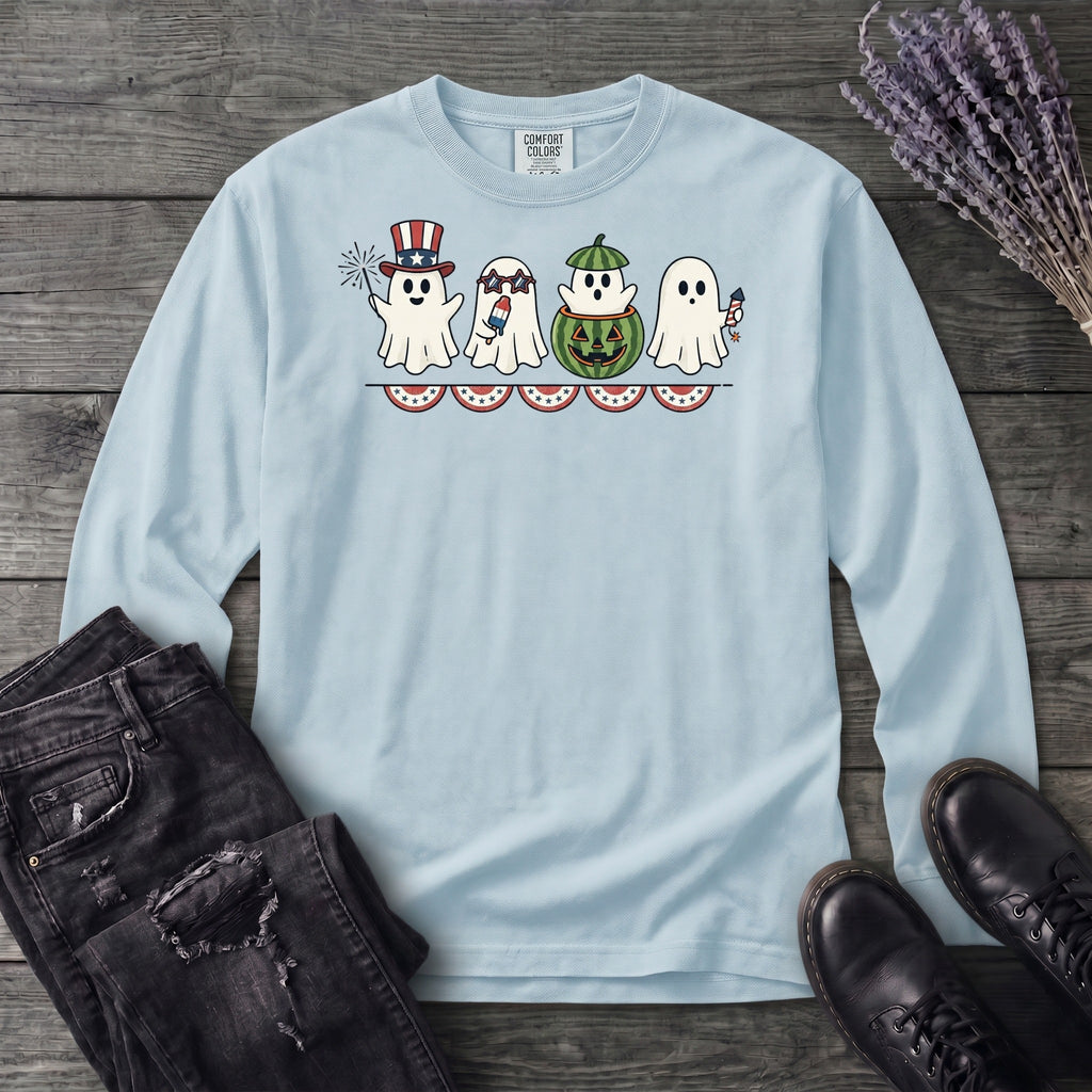 July 4th Ghosts Long Sleeve T-Shirt