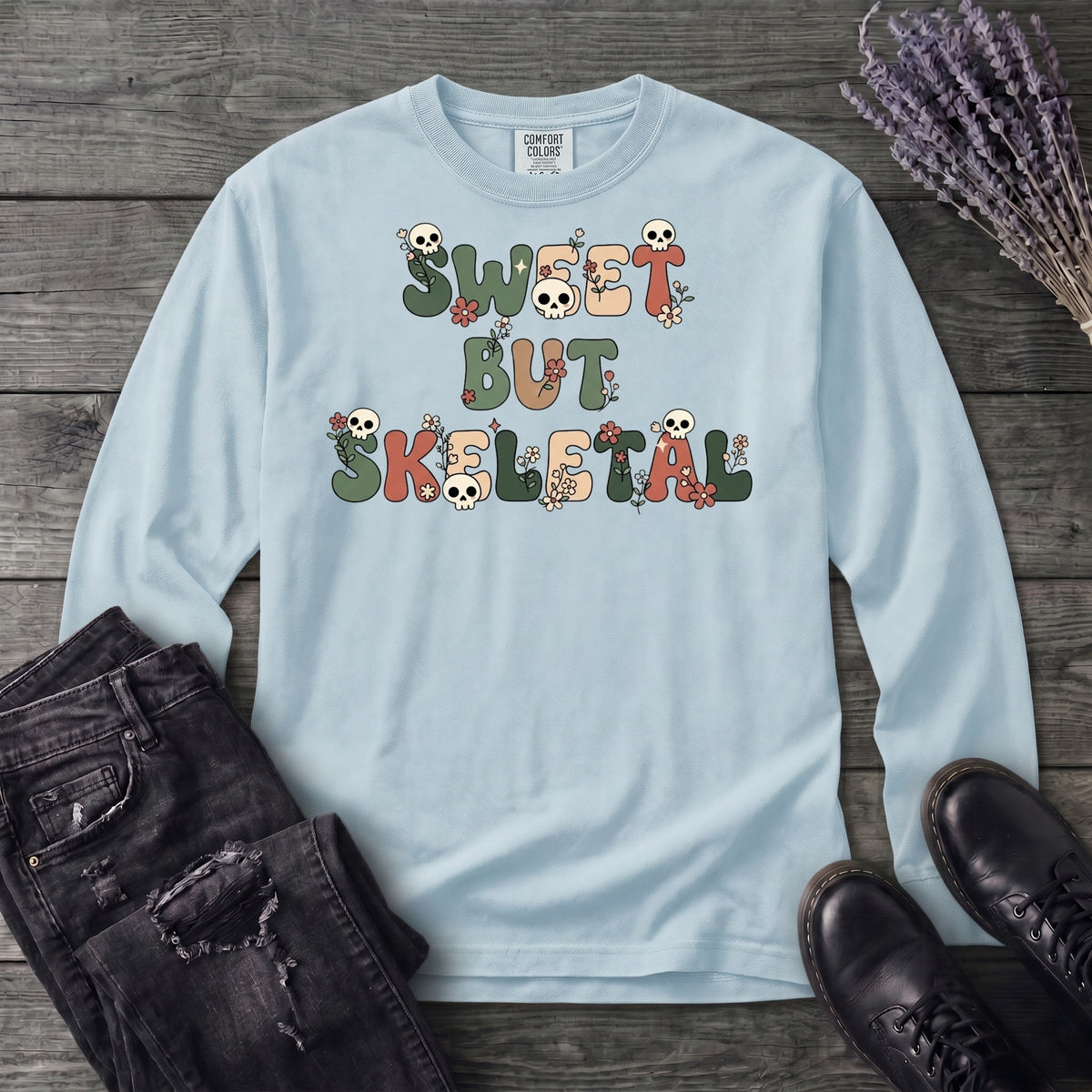 Sweet But Skeletal Long Sleeve T-Shirt