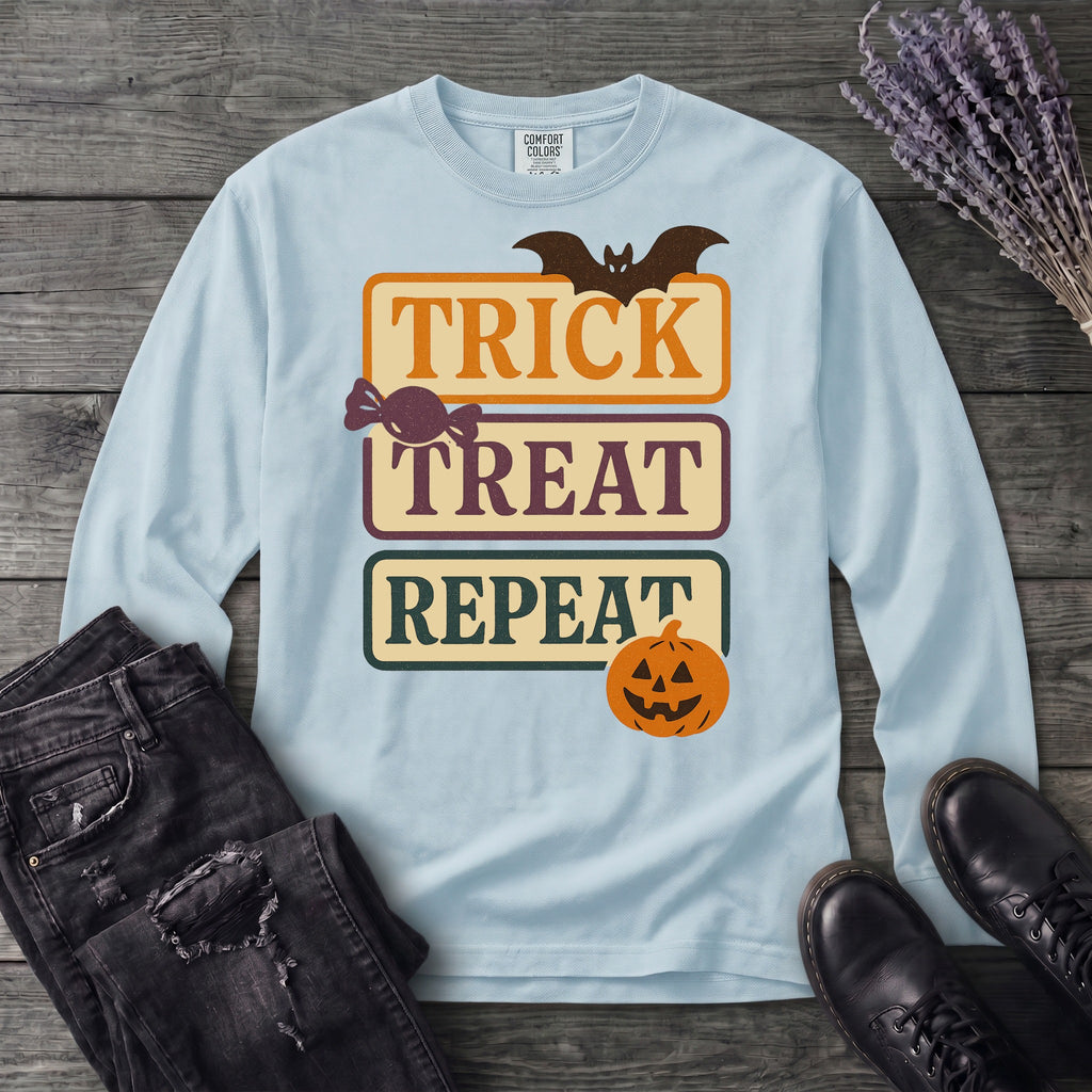 Trick Treat Repeat Muted Long Sleeve T-Shirt