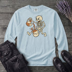Coffee Skeleton Cartoon Long Sleeve T-Shirt