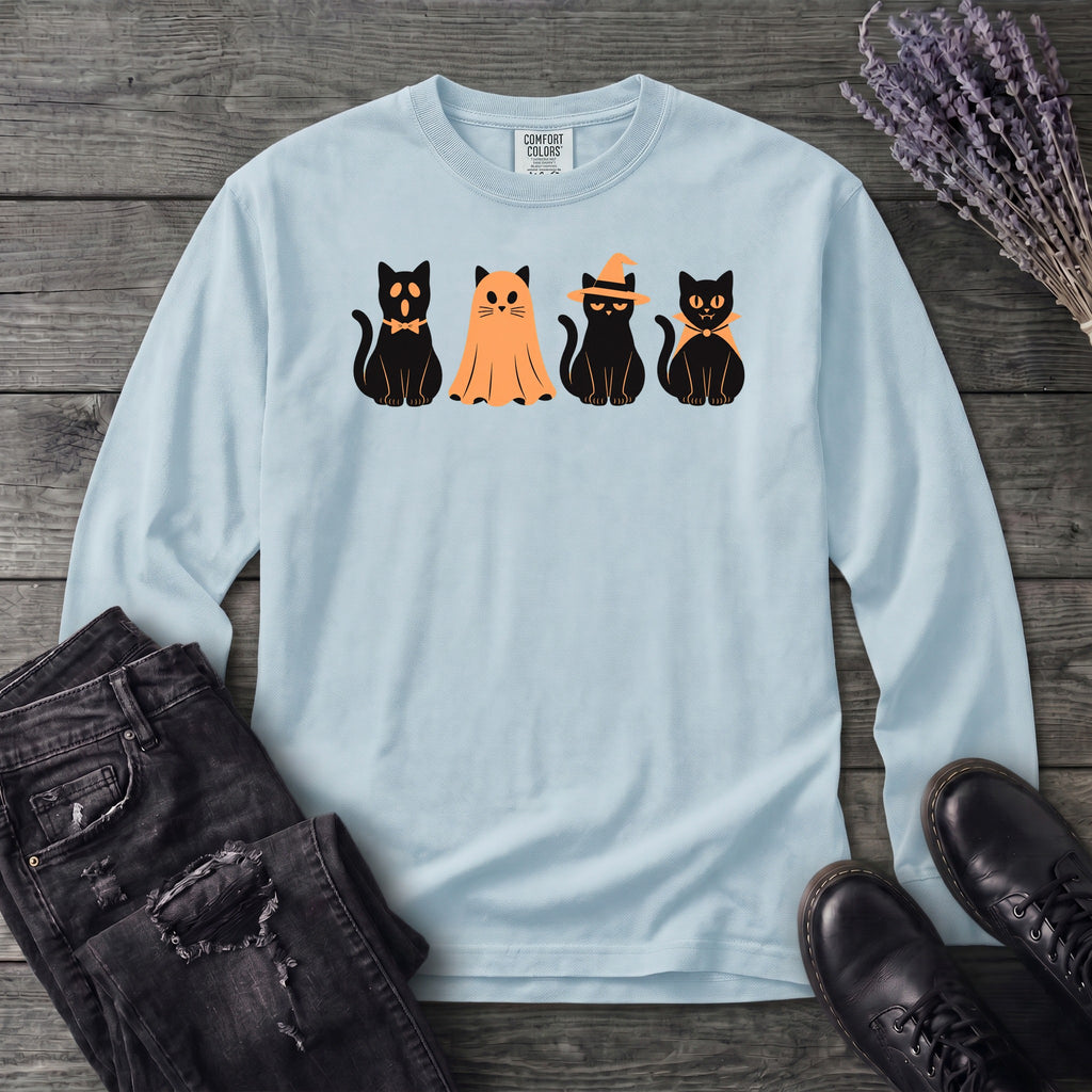 Black Cat Costume Party Long Sleeve T-Shirt
