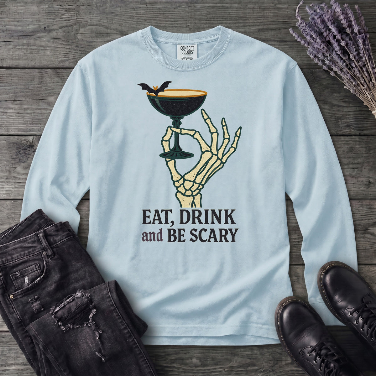 Eat Drink And Be Scary Long Sleeve T-Shirt