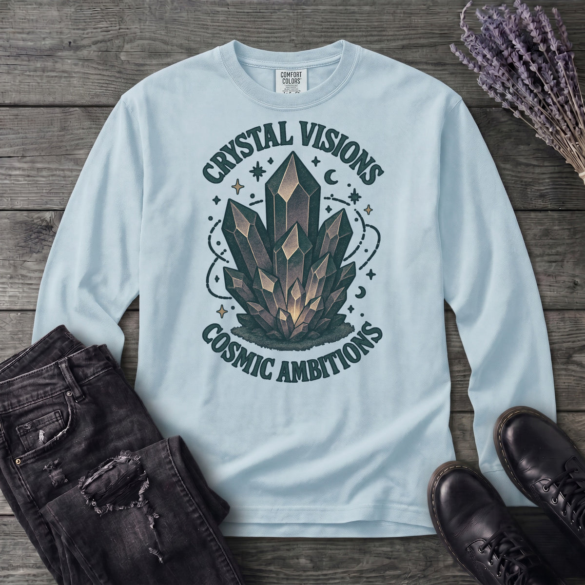 Crystal Visions Cosmic Ambitions Long Sleeve T-Shirt