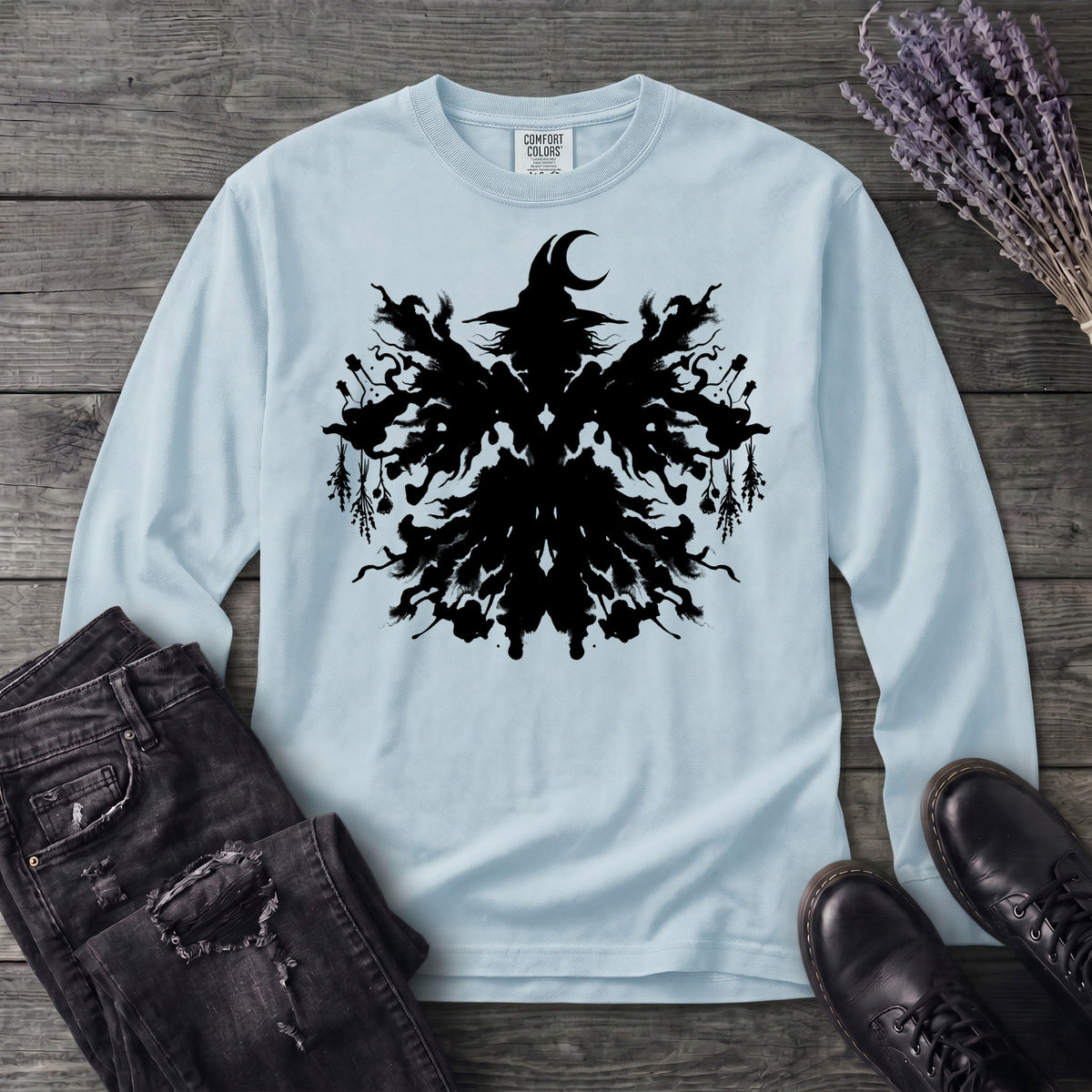 inkblot witch Long Sleeve T-Shirt