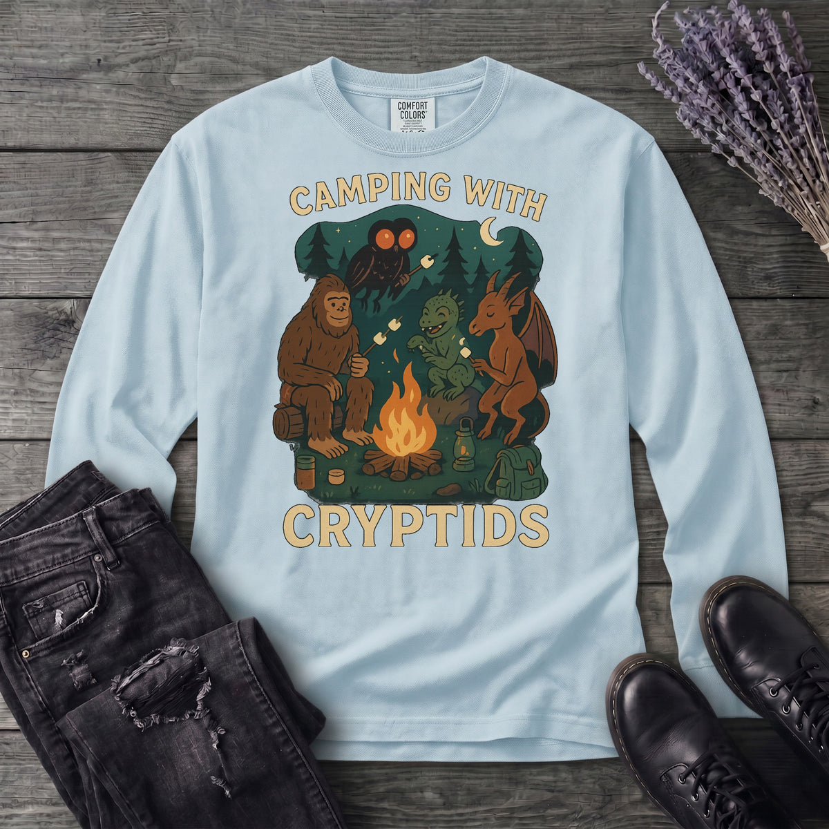 Cryptid Camping Long Sleeve T-Shirt
