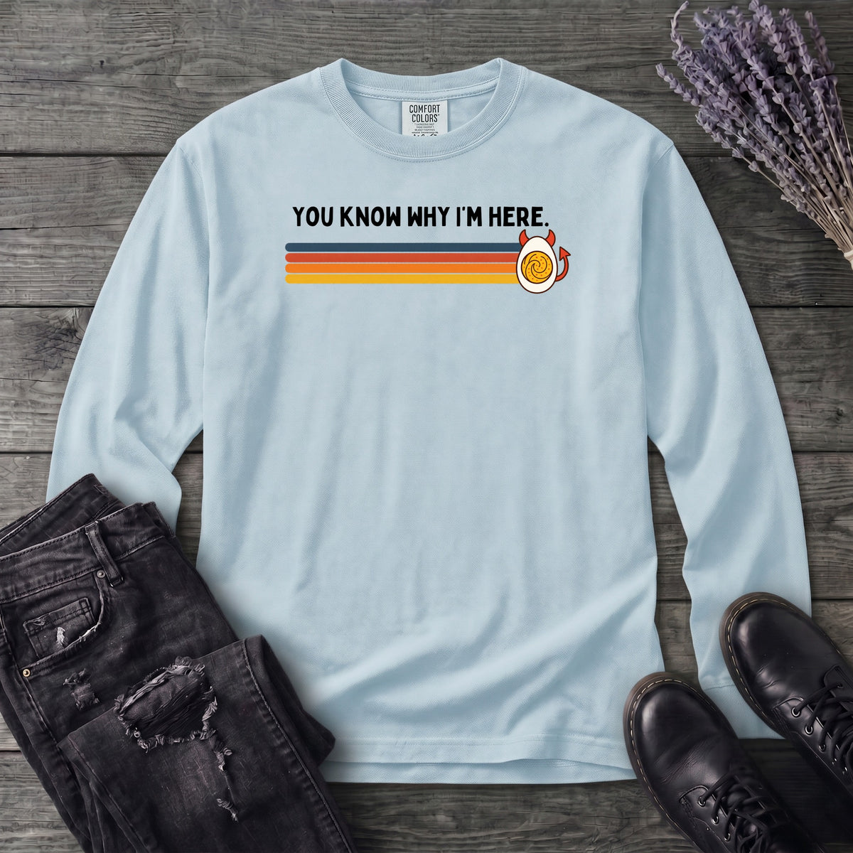 Retro Deviled Egg Long Sleeve T-Shirt