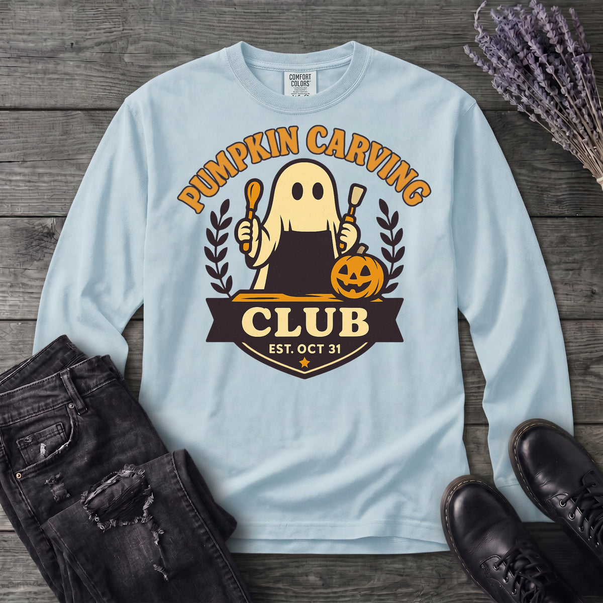 Pumpkin Carving Club Long Sleeve T-Shirt