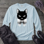 Retro Halftone Coquette Black Cat Long Sleeve T-Shirt