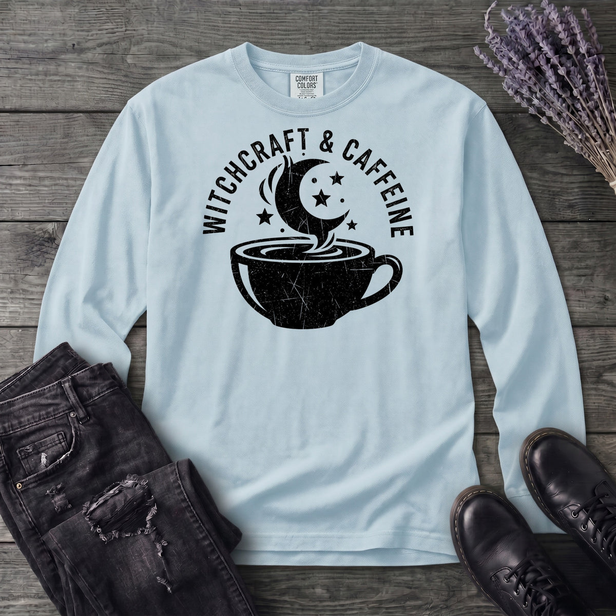 Witchcraft And Caffeine Long Sleeve T-Shirt