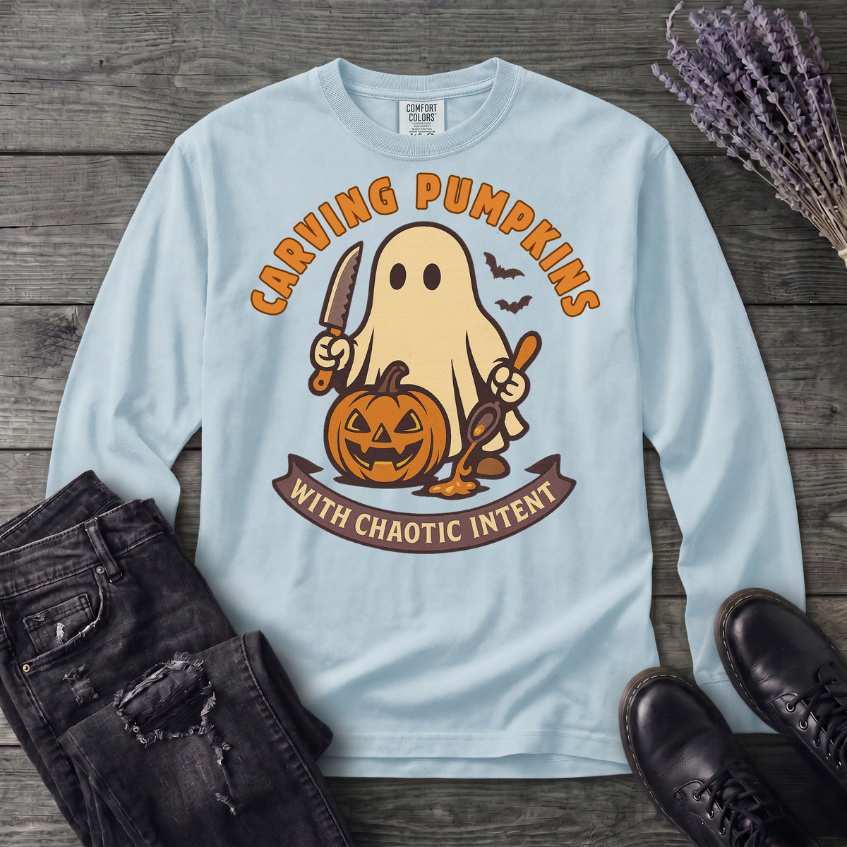 Carving Pumpkins Chaotic Long Sleeve T-Shirt