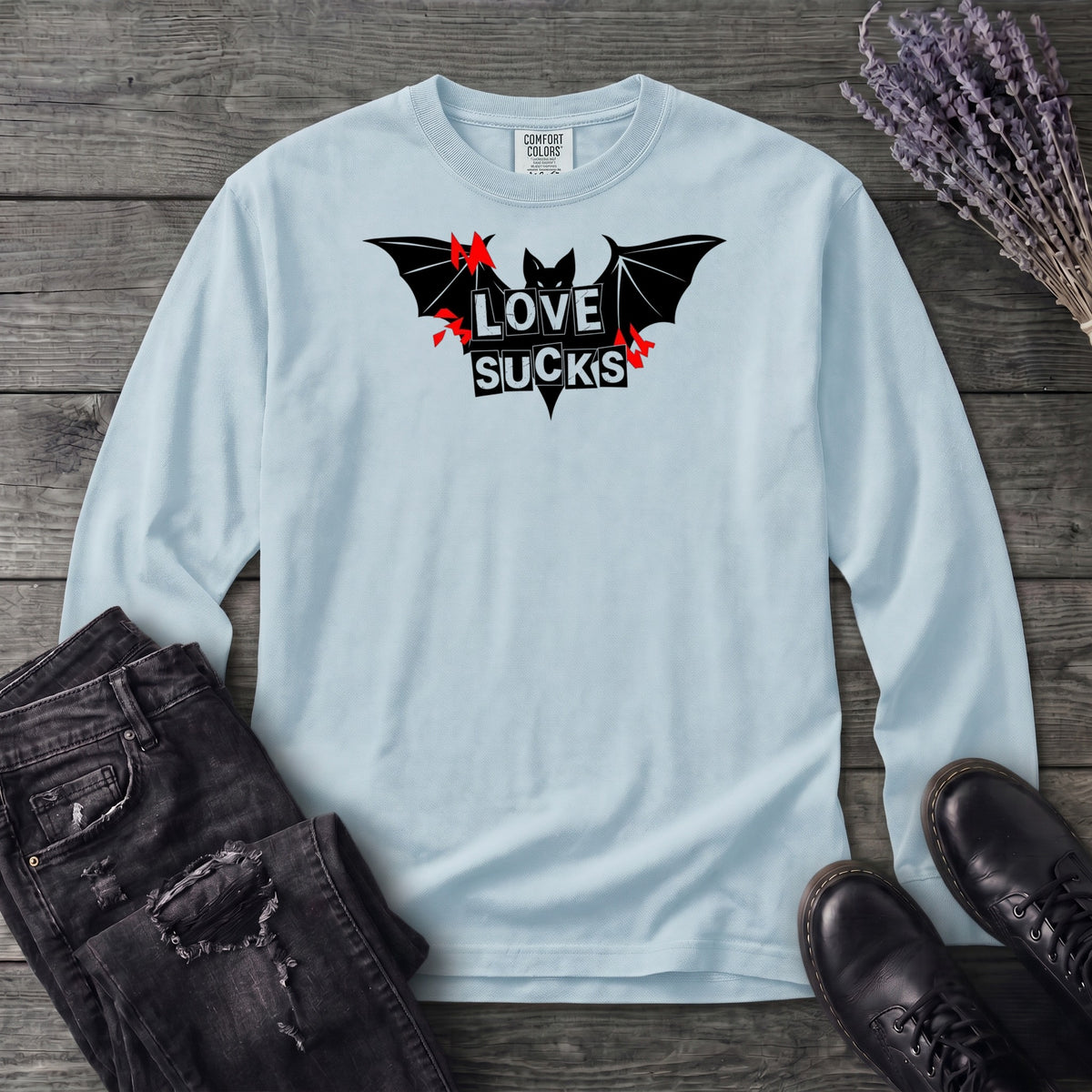 Love Sucks Punk Bat Long Sleeve T-Shirt