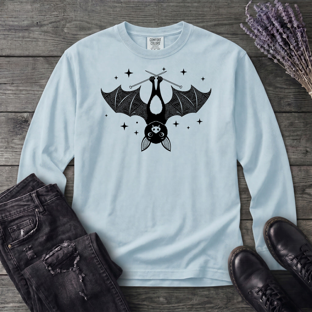 Bat Knitting Long Sleeve T-Shirt