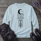 Art Nouveau Crescent Moths Long Sleeve T-Shirt