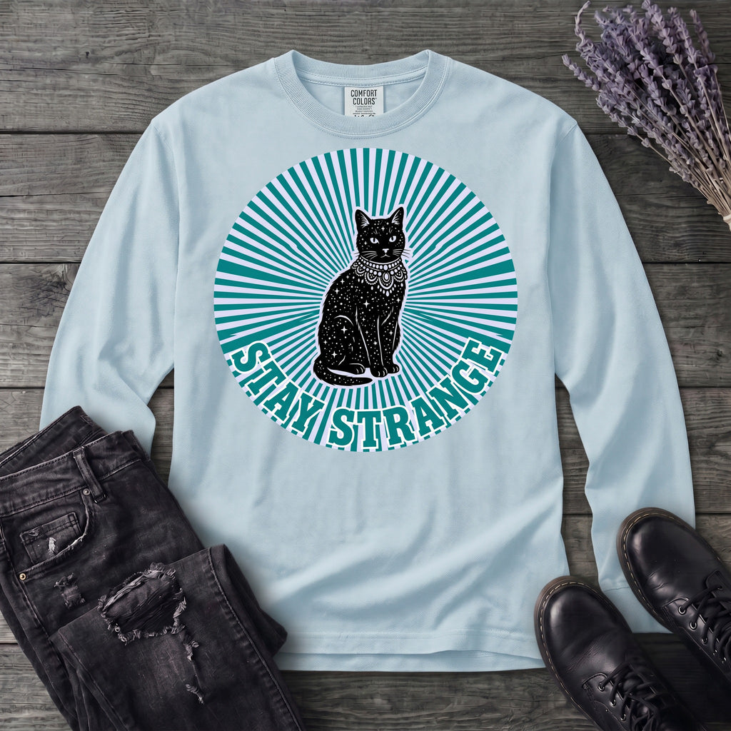 stay strange celestial cat Long Sleeve T-Shirt