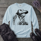 Cowboy Hat Skeleton Long Sleeve T-Shirt
