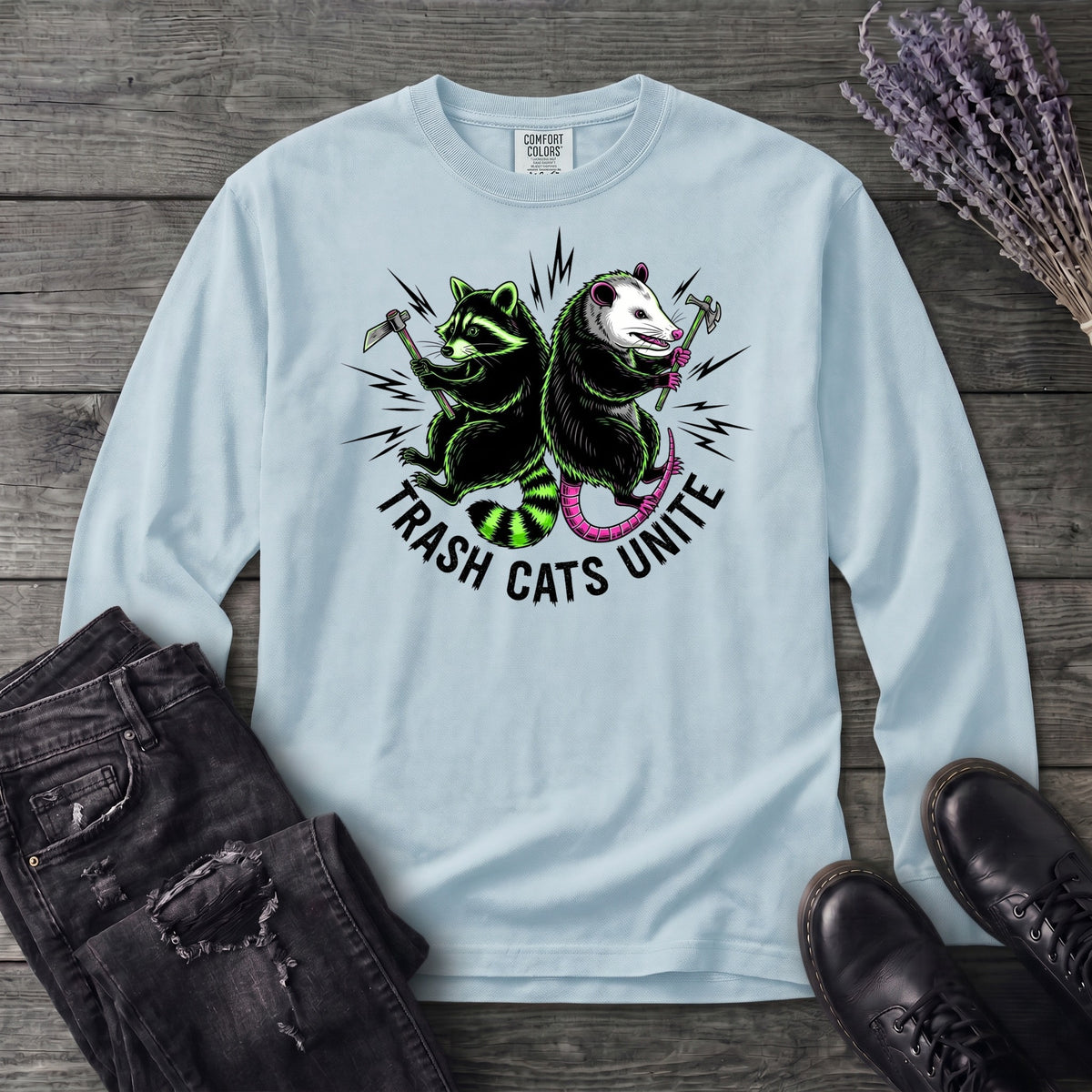 Trash Cats Unite Long Sleeve T-Shirt
