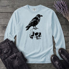 Classic Crow and Skull Long Sleeve T-Shirt