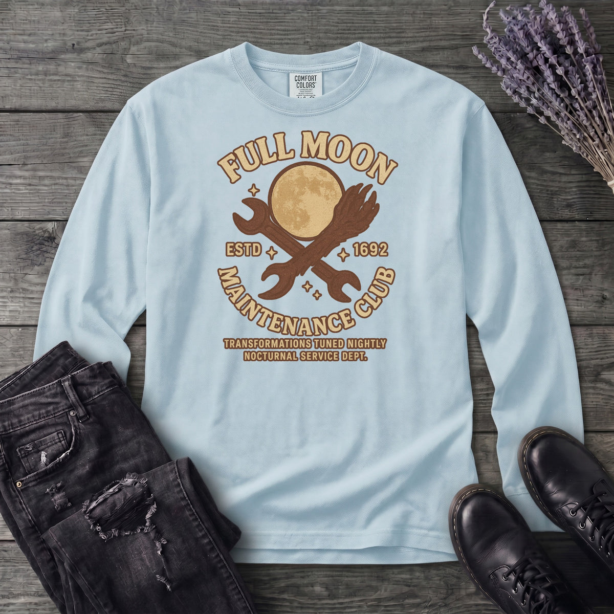 Full Moon Maintenance Long Sleeve T-Shirt