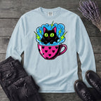 Cat Heart Mug Y2k 90s Long Sleeve T-Shirt