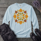 autumn leaves mandala Long Sleeve T-Shirt