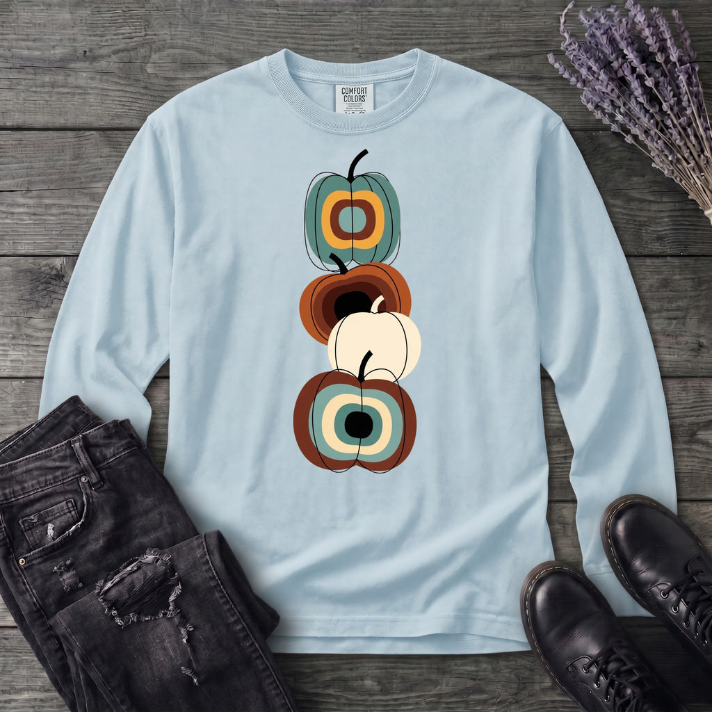Mid Century Pumpkins Long Sleeve T-Shirt