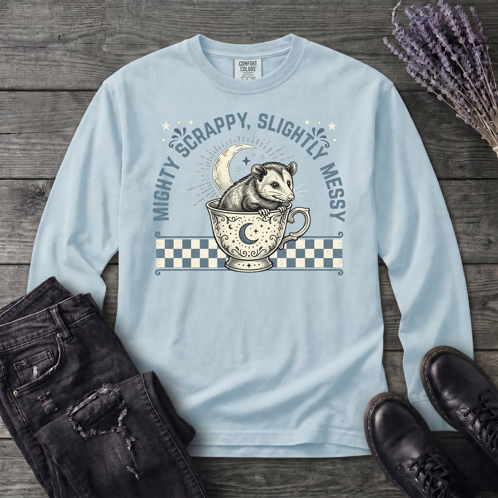 Might Scrappy Slightly Messy Long Sleeve T-Shirt