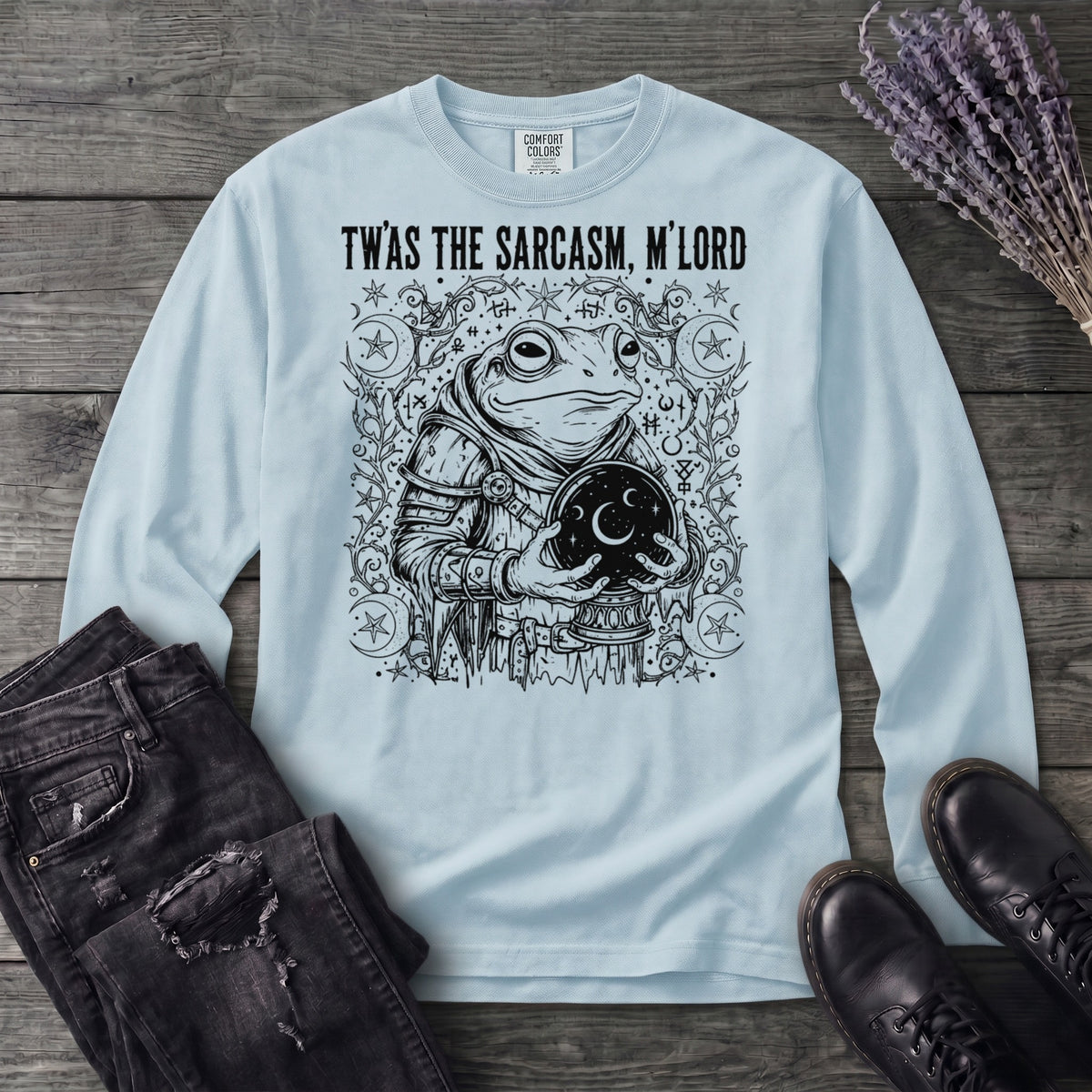 Twas The Sarcasm Frog Long Sleeve T-Shirt