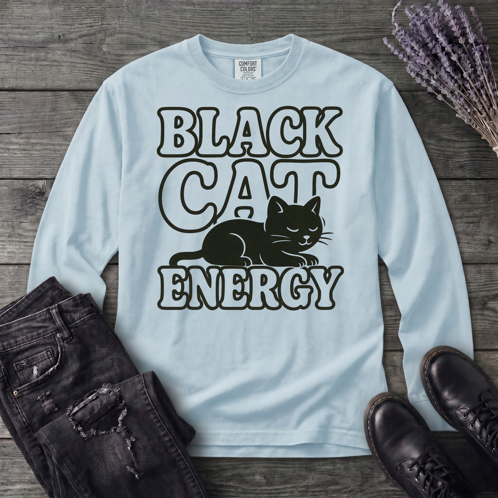 Black Cat Energy Long Sleeve T-Shirt