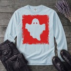 Grunge Stencil Ghost Long Sleeve T-Shirt