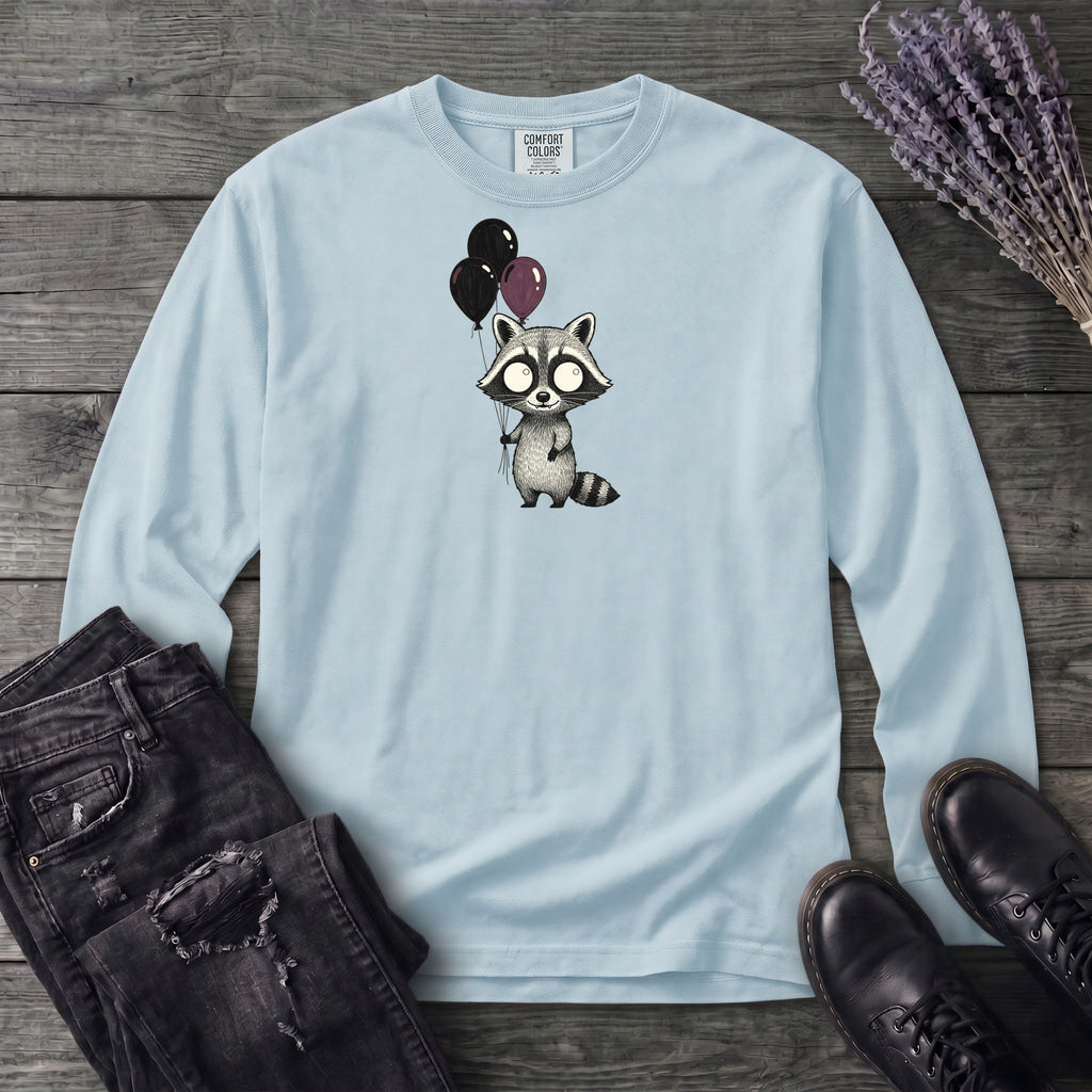 Raccoon Balloons Long Sleeve T-Shirt