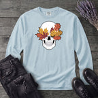 Fall Leaf Skull Long Sleeve T-Shirt