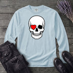 Heart Eye Skull Long Sleeve T-Shirt