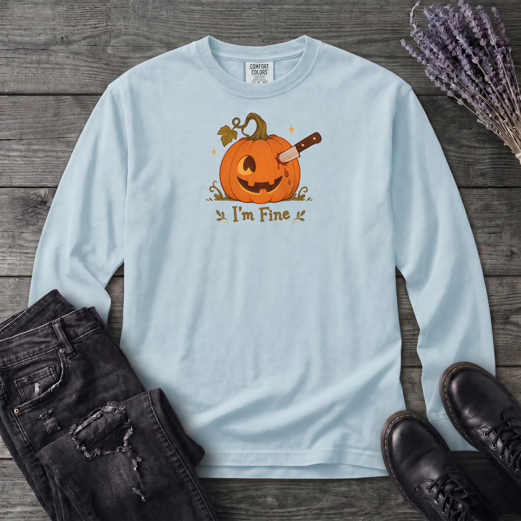 Jack-O-Lantern I'm Fine Long Sleeve T-Shirt